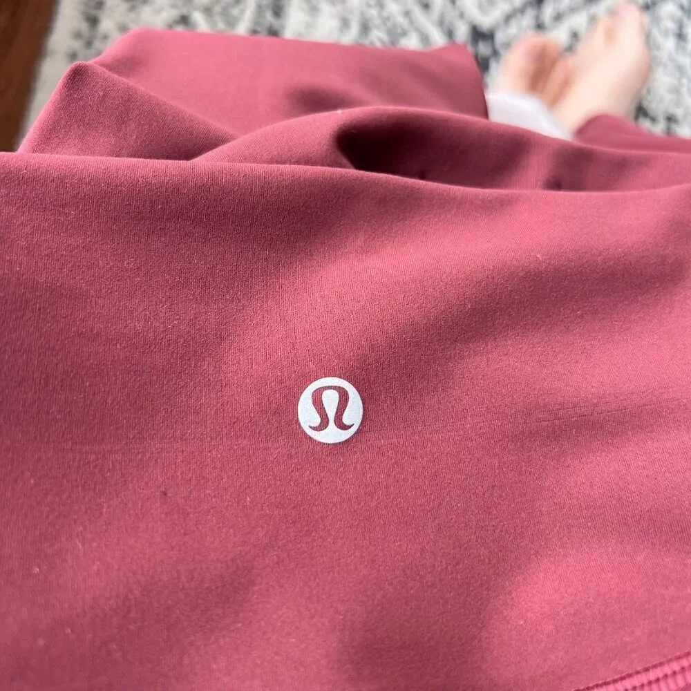 Lululemon Wunder Train Highrise crop leggings, Savannah red, Size 6 B159